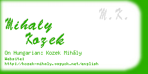 mihaly kozek business card